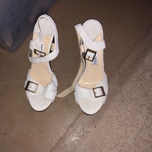 Jimmy choo white heels in size 39